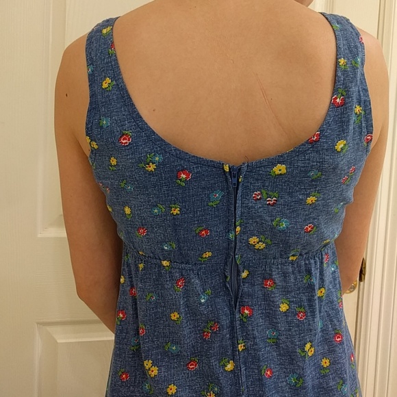 Vintage 1970s Floral Print Maxi Dress Sz xxs - Picture 4 of 8